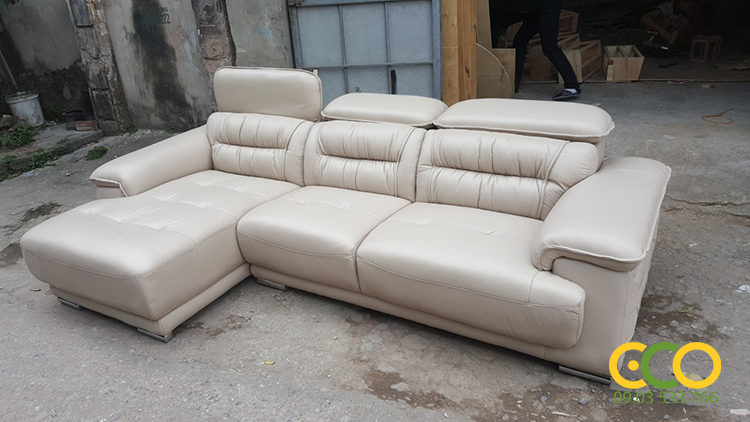 Thiết kế sofa da góc đẹp