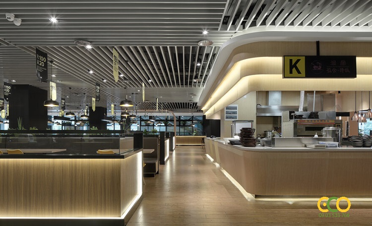 Không gian nội thất nhà hàng hiện đại 