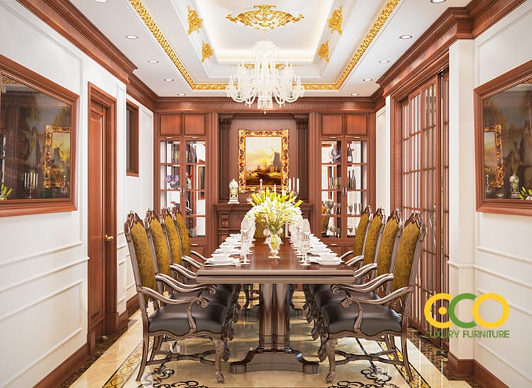 bàn ăn sang trọng