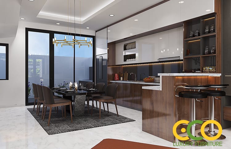 Xu hướng thiết kế nội thất biệt thự đẹp năm 2019 2 Thiết kế phòng bếp đẹp, sang trọng