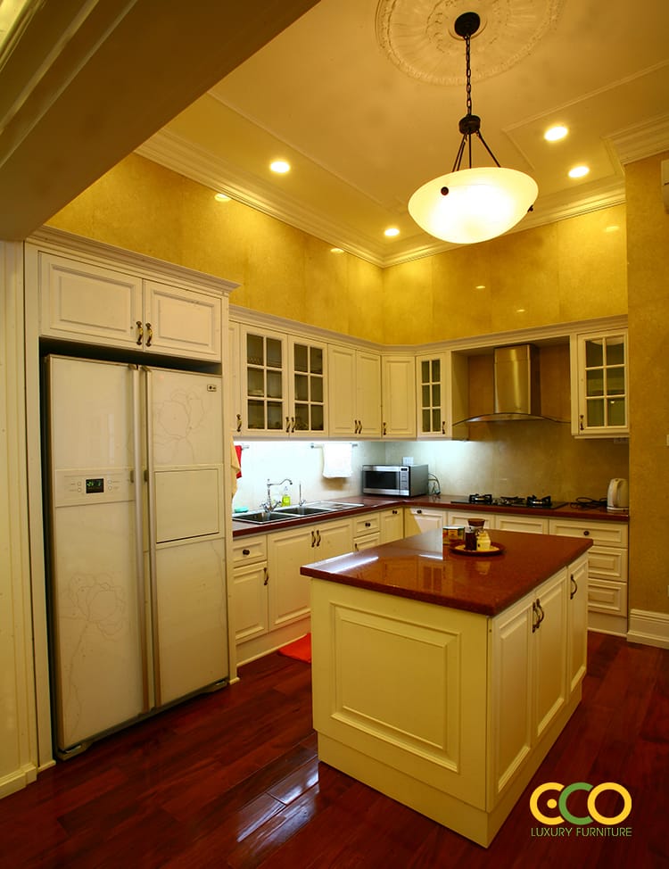 nhà bếp chung cư nhỏ gọn 