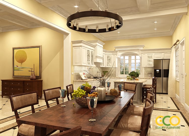 thiết kế phòng bếp rộng