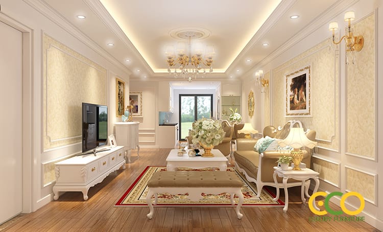 Thiết kế phòng khach sang trọng 