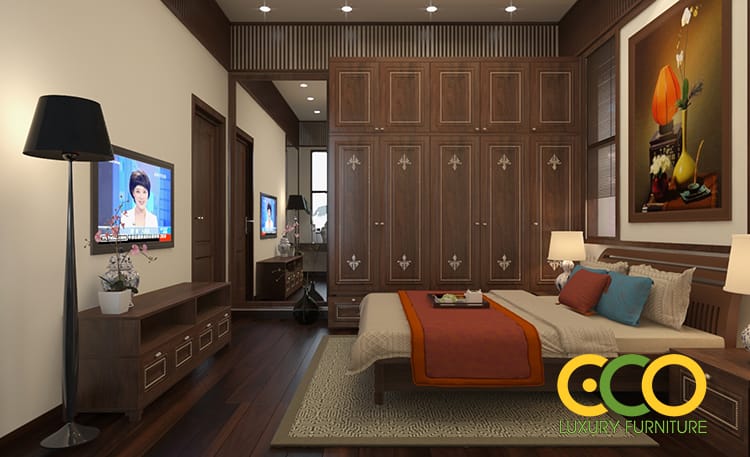 Thiết kế thi công nội thất biệt thự nhà vườn Anh Nhuần - Mỹ Đình, Hà Nội 5 nội thất hòng ngủ