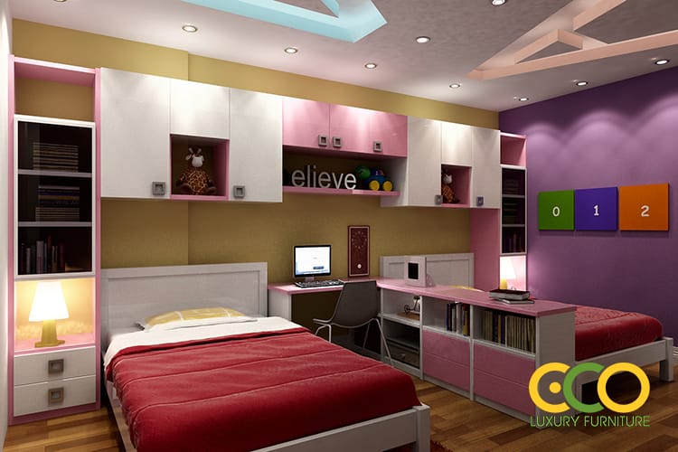 thiết kế ph&ograve;ng ngủ cho b&eacute; 