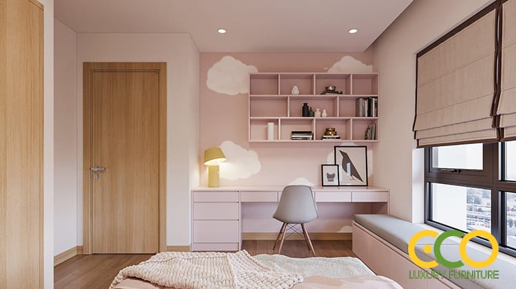 thiết kế phòng ngủ nhẹ nhàng