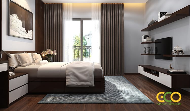 Tư vấn thiết kế nội thất nhà phố đẹp tiết kiệm chi phí 3 Thiết kế thi công phòng ngủ nhà phố đẹp, giá rẻ