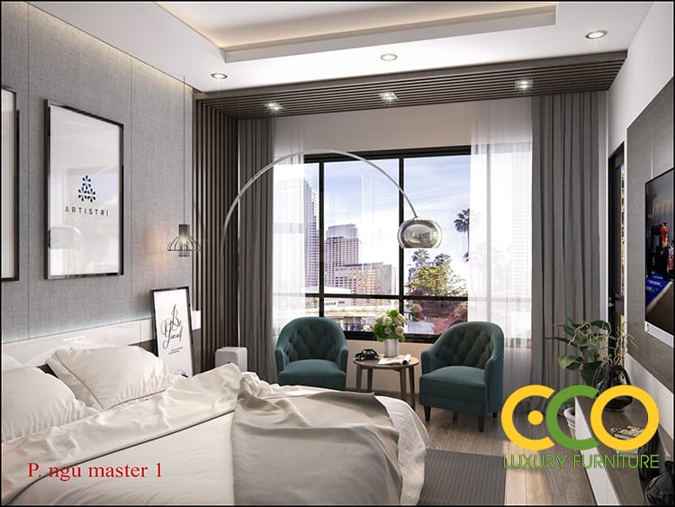 thiết kế phòng ngủ sang trọng 