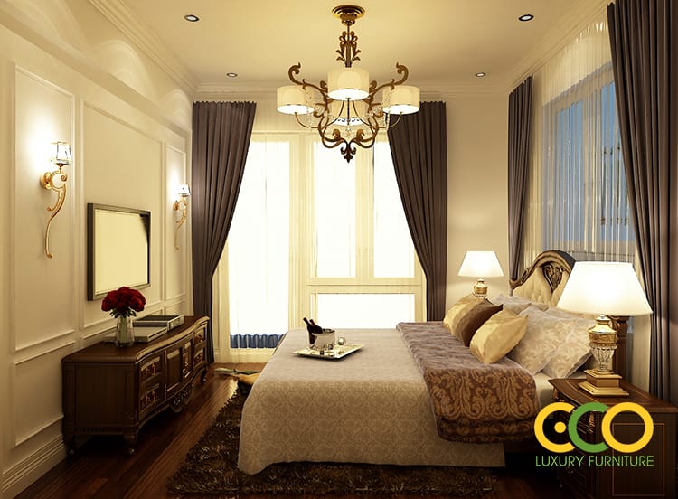 thiết kế ph&ograve;ng ngủ tinh tế