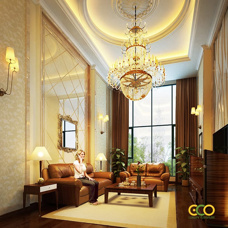 thiết kế phòng khách biệt thự 