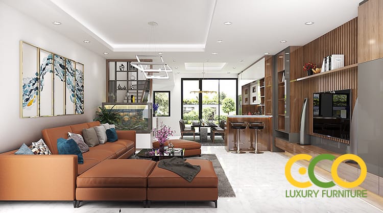 thiết kế tầng 1 biệt thự 