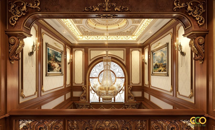 Nội thất trọn gói biệt thự liền kề phong cách hoàng gia sang trọng