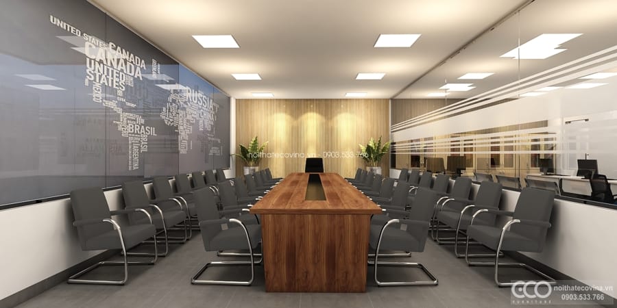 Thiết kế thi công phòng họp diện tích lớn