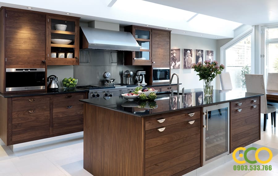 Tủ bếp gỗ tự nhiên - Giải pháp tốt nhất cho căn bếp gia đình Việt. 14 Tủ Bếp