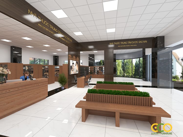 Thiết kế sảnh rộng lớn 