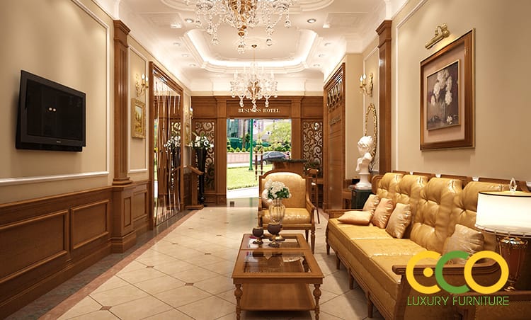 thiết kế sảnh khách sạn 