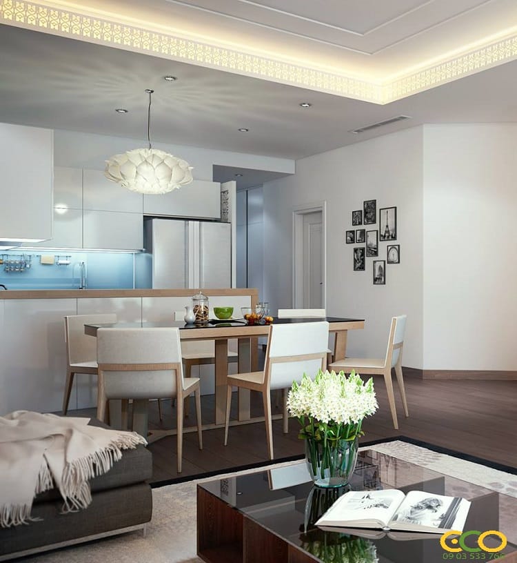 Không gian nội thất chung cư duplex hiện đại