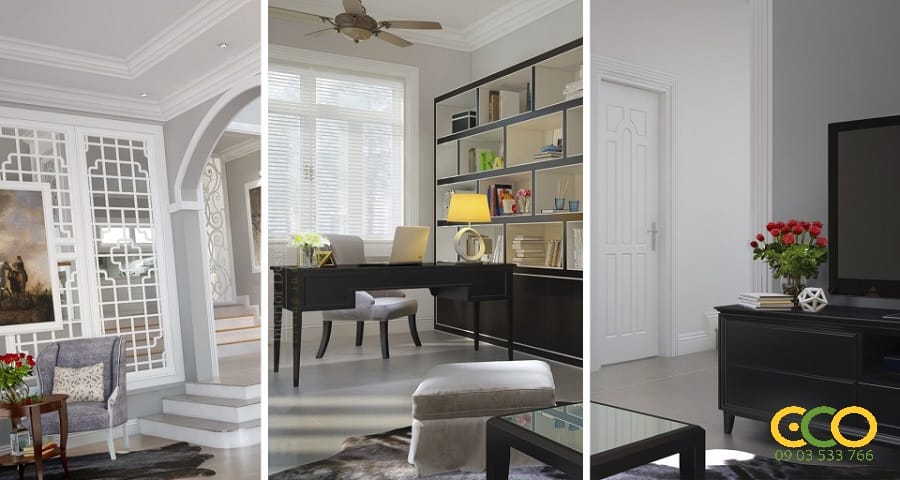 Thiết kế thi công nội trọn gói chung cư tân cổ điển - anh Tuyên 1 Thiết kế thi công nội trọn gói chung cư tân cổ điển