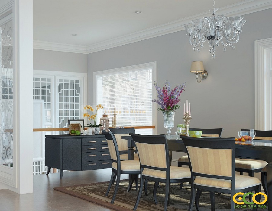 Thiết kế thi công nội trọn gói chung cư tân cổ điển - anh Tuyên 3 Nội thất phòng bếp chung cư hiện đại rộng rãi