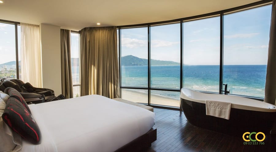 Phòng nghỉ khách sạn thiết kế hiện đại ấn tượng 