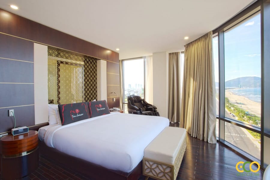 Không gian phòng nghỉ khách sạn thoáng mát