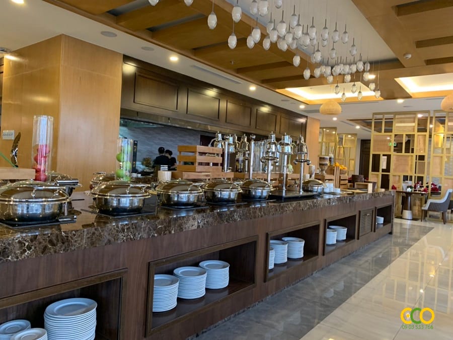 Thiết kế thi công nội thất nhà hàng rộng rãi, sang trọng 