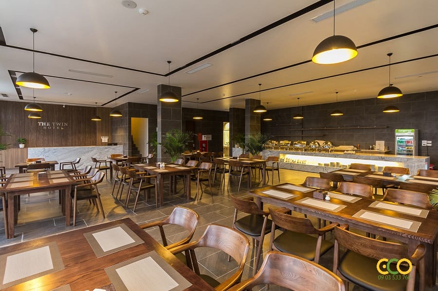 Thiết kế thi công nội thất nhà hàng khách sạn ấn tượn 