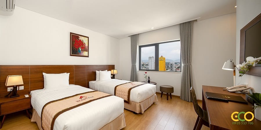 Phỏng nghỉ đôi khách sạn nhẹ nhàng đơn giản 