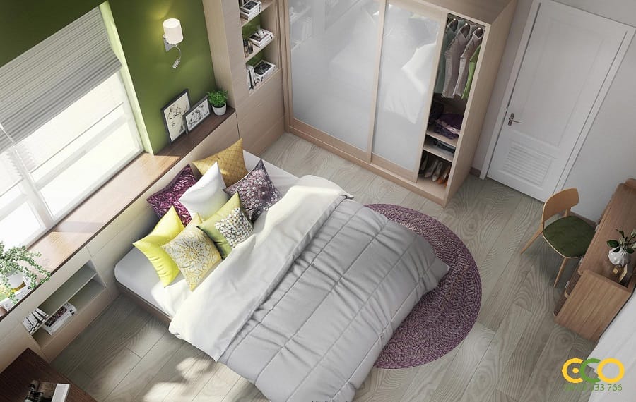 Thiết kế thi công nội thất chung cư hiện đại 2 phòng ngủ 4 Thiết kế chung cư hiện đại nhỏ gọn