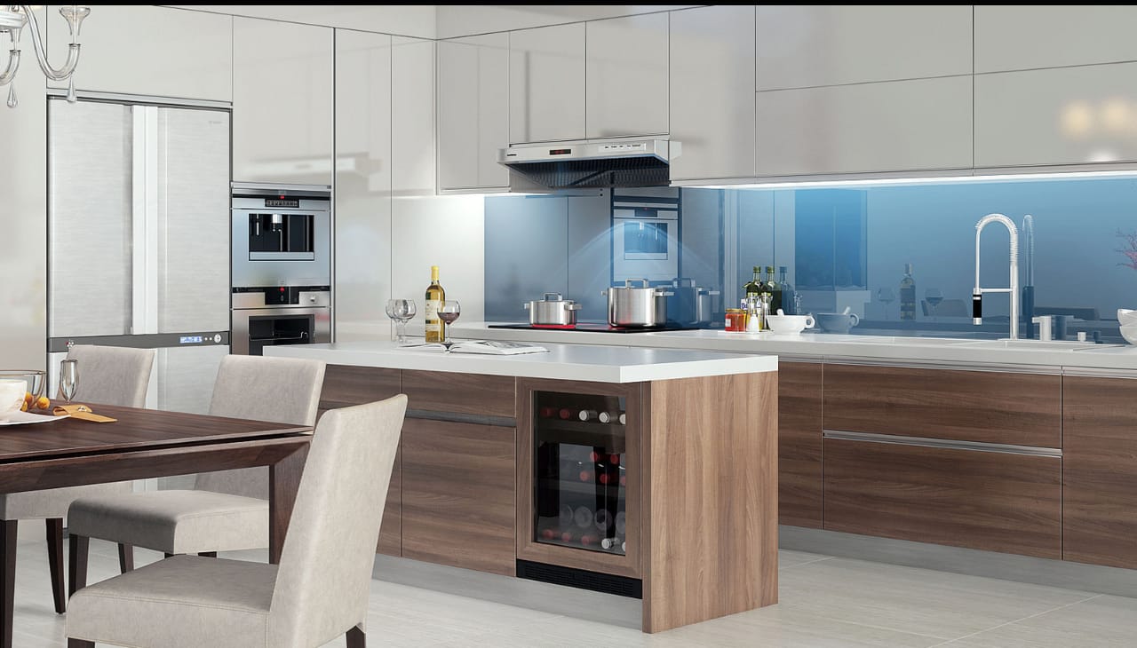 Không gian nội thất nhà bếp chung cư tiện nghi