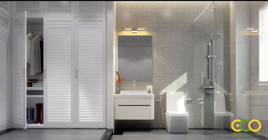 Không gian nội thất phòng thay đồ đẹp 