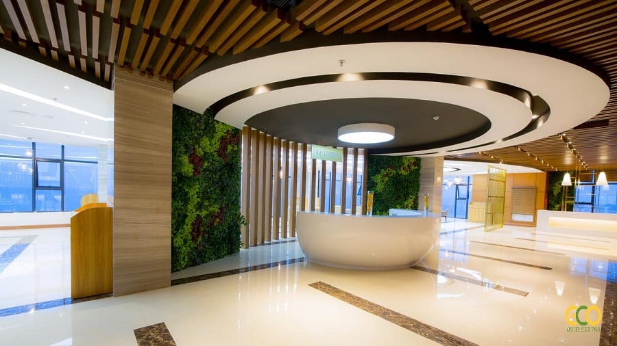 Thiết kế thi công nội thất sảnh khách sạn sang trọng 