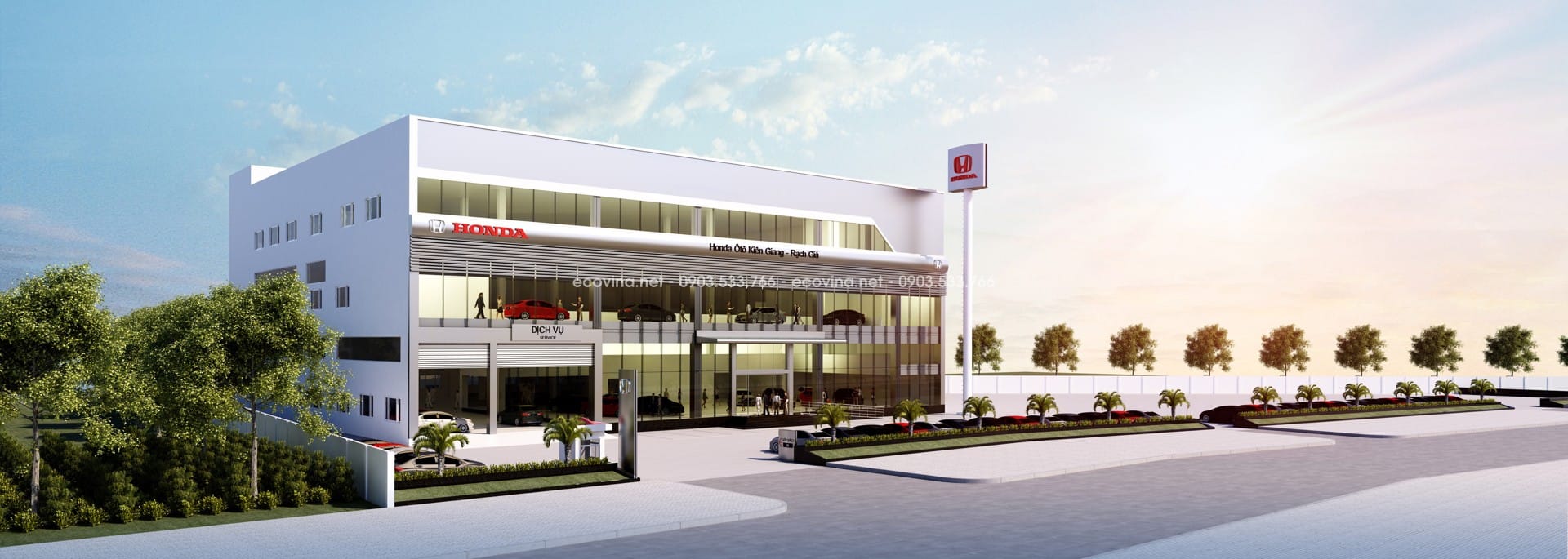 thiet ke thi cong noi that showroom o to honda viet nam 15