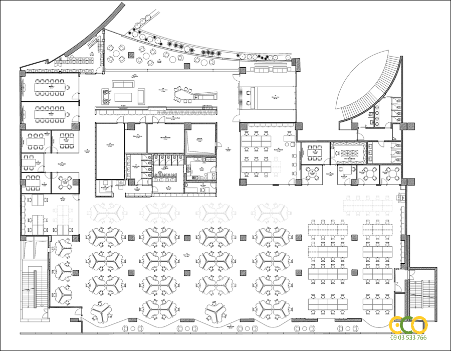 Thiết kế thi công nội thất văn phòng làm việc ấn tượng