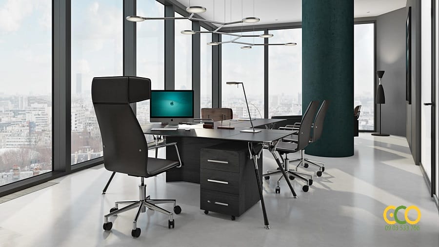 Kh&ocirc;ng gian nội thất văn ph&ograve;ng tho&aacute;ng đ&atilde;ng