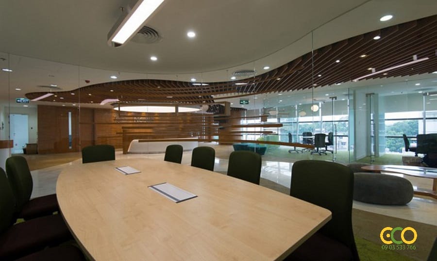 Thiết kế thi công nội thất văn phòng làm việc nhóm lớn