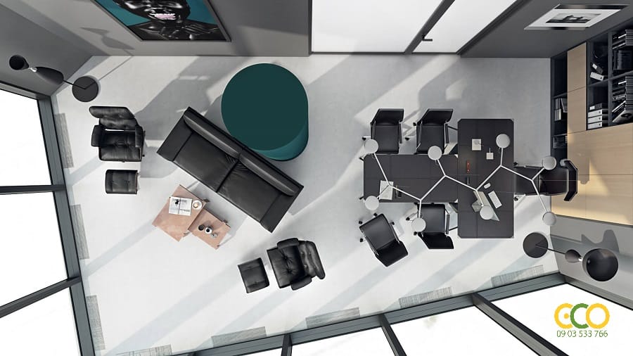 Thiết kế thi c&ocirc;ng nội thất văn ph&ograve;ng l&agrave;m việc nh&oacute;m hiện đại 