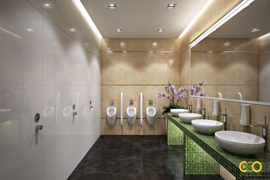 Thiết kế thi công nội thất wc nhà hàng khách sạn sang trọng 