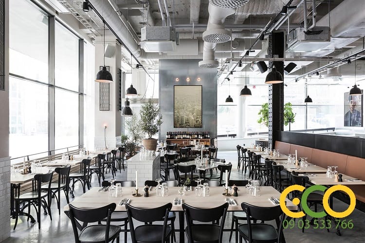Những phong cách thiết kế nhà hàng, khách sạn đẹp năm 2019 2 Phong cách thiết kế nhà hàng hiện đại
