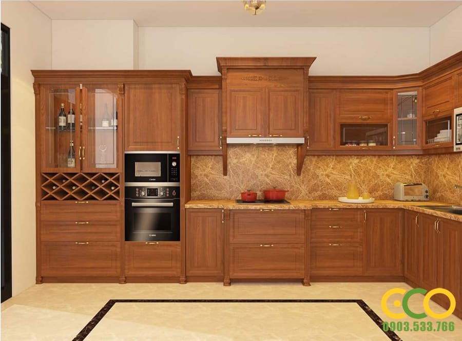 Tủ bếp gỗ tự nhiên - Giải pháp tốt nhất cho căn bếp gia đình Việt. 16 Tủ Bếp
