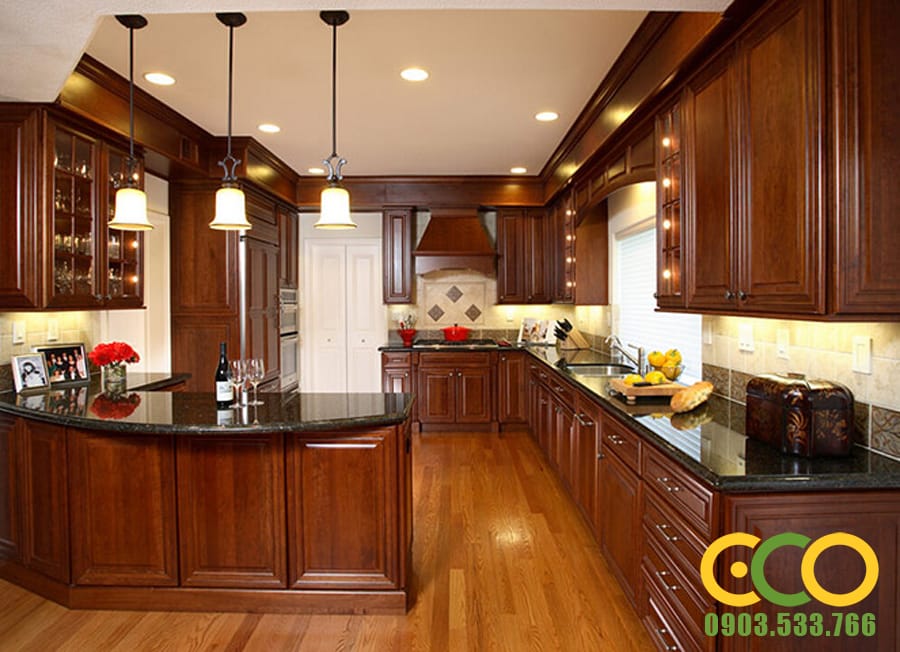 Tủ bếp gỗ tự nhiên - Giải pháp tốt nhất cho căn bếp gia đình Việt. 12 Tủ Bếp