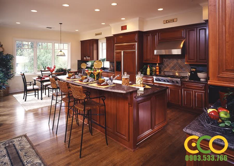 Tủ bếp gỗ tự nhiên - Giải pháp tốt nhất cho căn bếp gia đình Việt. 6 Tủ Bếp