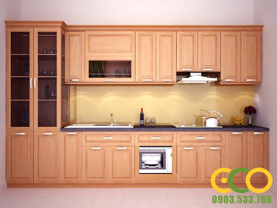Tủ bếp gỗ tự nhiên - Giải pháp tốt nhất cho căn bếp gia đình Việt. 17 Tủ Bếp