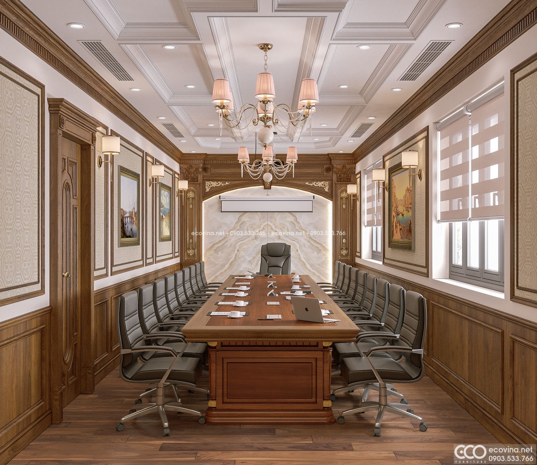 Thiet ke thi cong noi that biet thu tan co dien 14