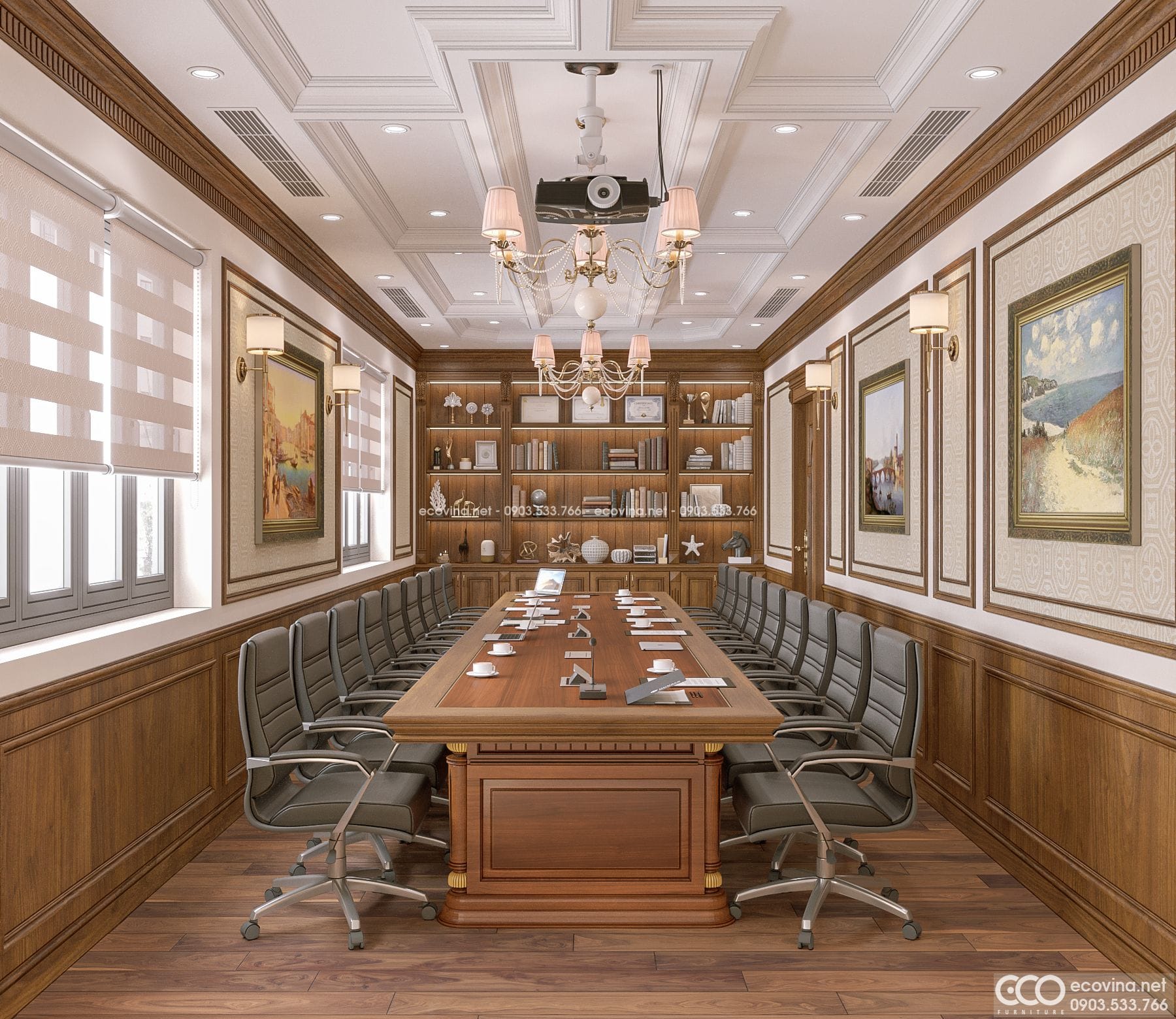 Thiet ke thi cong noi that biet thu tan co dien 16