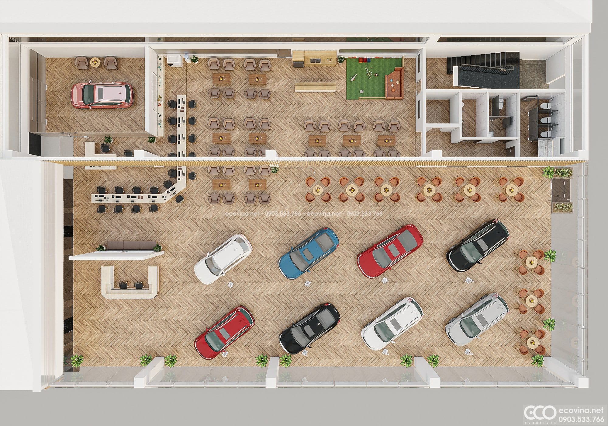 Thiet ke thi cong noi that shworoom o to honda Binh Duong Thu Dau 1 1