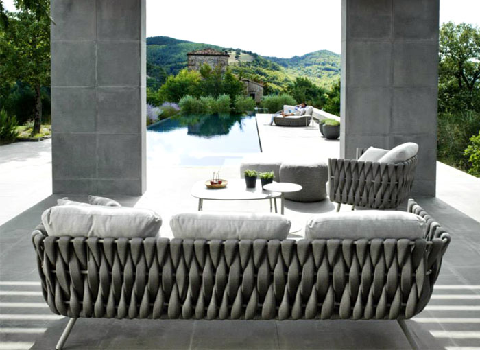 beautiful knit outdoor furniture