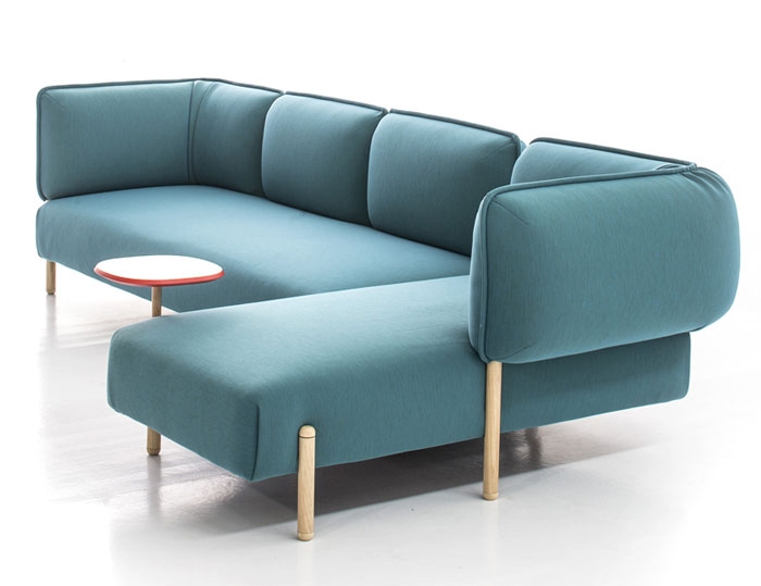 bright color rounded shape sofa