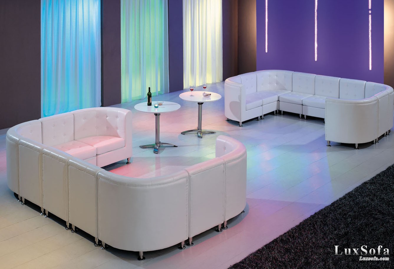 Sofa cafe góc da trắng SCF35 1 sofa cafe goc da trang sc35202