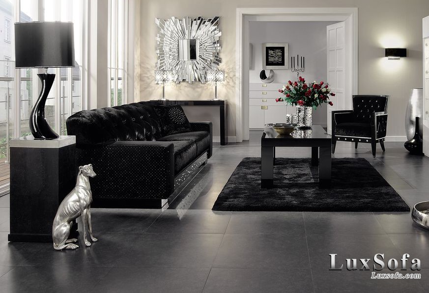 sofa co dien mau den SC28